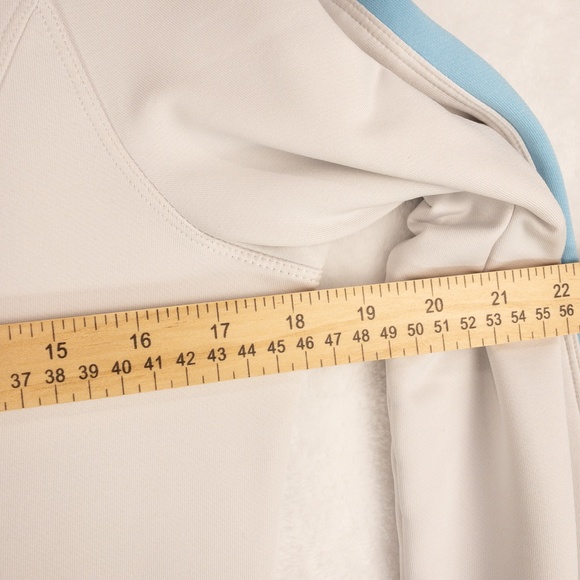 Nike Sweatshirt Womens Small  White Blue Full Zip Fit Dry Mock Neck - Picture 8 of 13